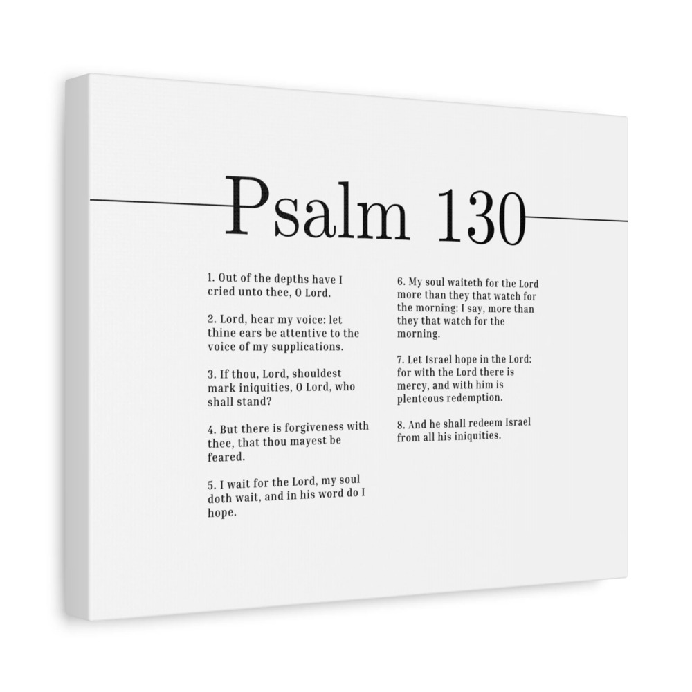 Scripture Canvas There Is Forgiveness Psalm 130 Christian Wall Art Bible Verse